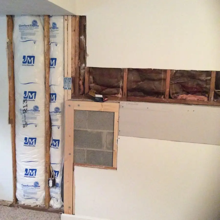 Wall insulation replacement during Contents Cleaning & Restoration in St. Johns
